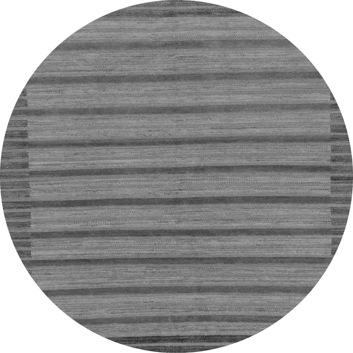 Round Machine Washable Oriental Gray Modern Rug, wshabs285gry