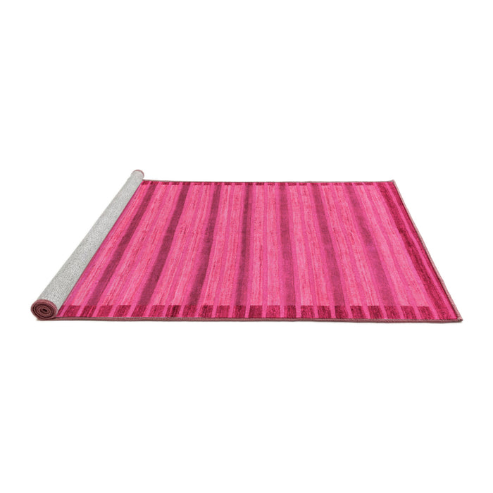 Sideview of Machine Washable Oriental Pink Modern Rug, wshabs285pnk