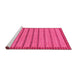 Sideview of Machine Washable Oriental Pink Modern Rug, wshabs285pnk