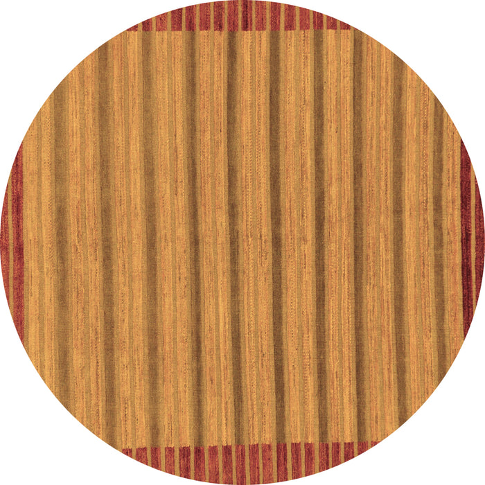 Round Oriental Brown Modern Rug, abs285brn
