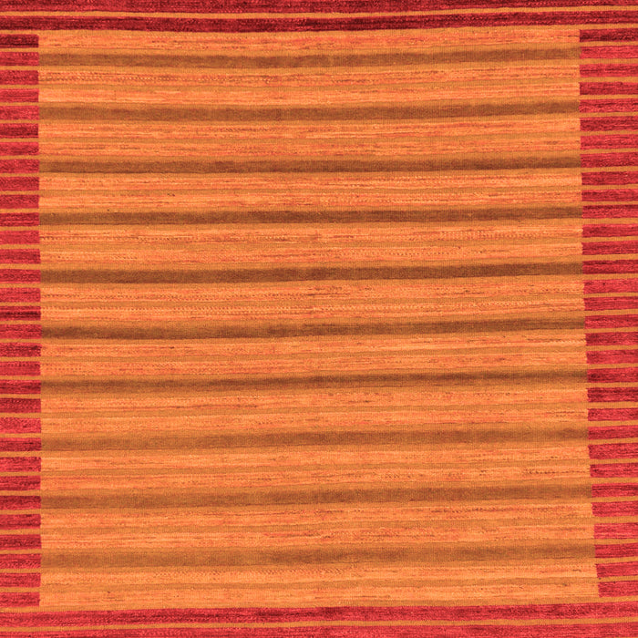 Square Machine Washable Oriental Orange Modern Area Rugs, wshabs285org