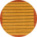 Round Abstract Orange Red Oriental Rug, abs285