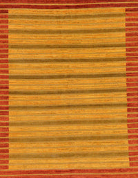 Machine Washable Abstract Orange Red Rug, wshabs285