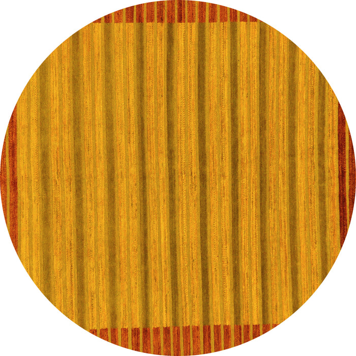Round Oriental Yellow Modern Rug, abs285yw