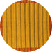 Round Oriental Yellow Modern Rug, abs285yw