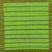 Square Oriental Green Modern Rug, abs285grn