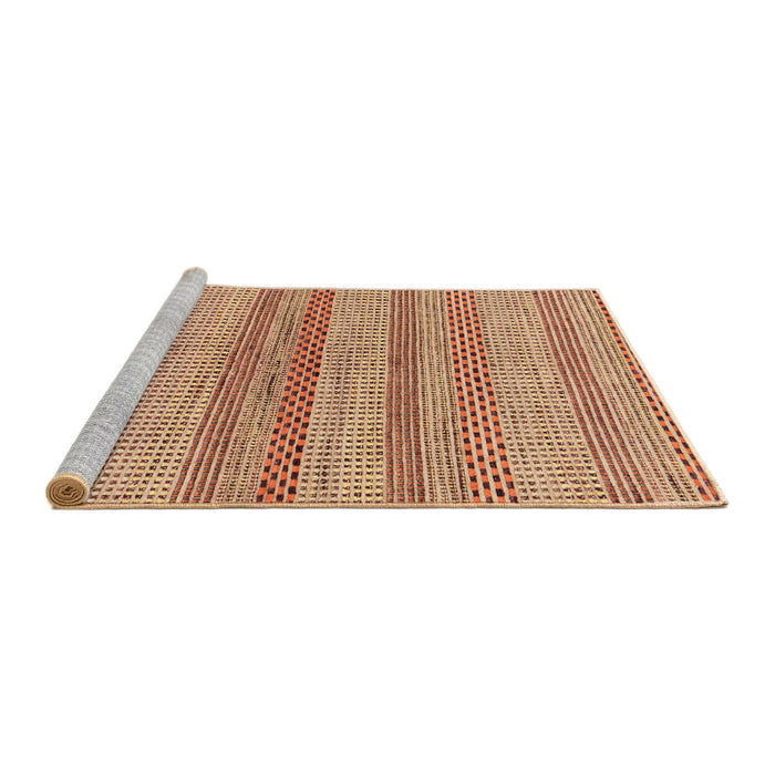 Sideview of Machine Washable Abstract Red Rug, wshabs286