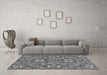 Machine Washable Abstract Gray Modern Rug in a Living Room,, wshabs2860gry