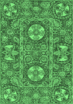 Abstract Emerald Green Modern Rug, abs2860emgrn