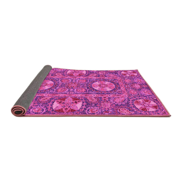 Sideview of Abstract Pink Modern Rug, abs2860pnk