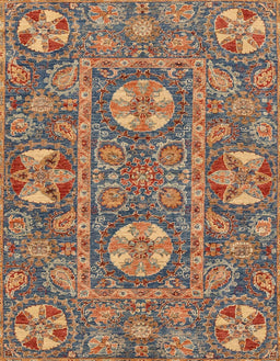 Abstract Chestnut Brown Modern Rug, abs2860