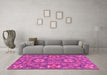 Machine Washable Abstract Pink Modern Rug in a Living Room, wshabs2860pnk