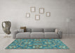 Machine Washable Abstract Light Blue Modern Rug in a Living Room, wshabs2860lblu