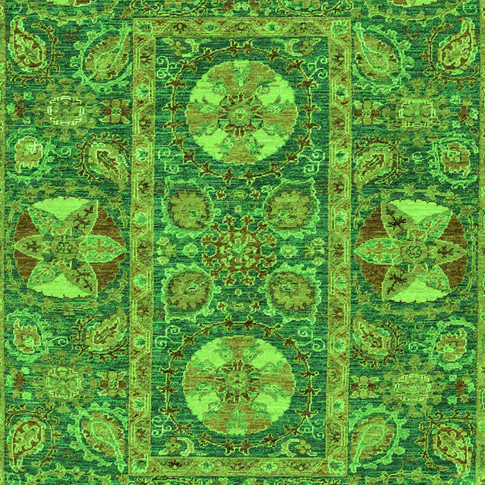 Machine Washable Abstract Green Modern Area Rugs, wshabs2860grn
