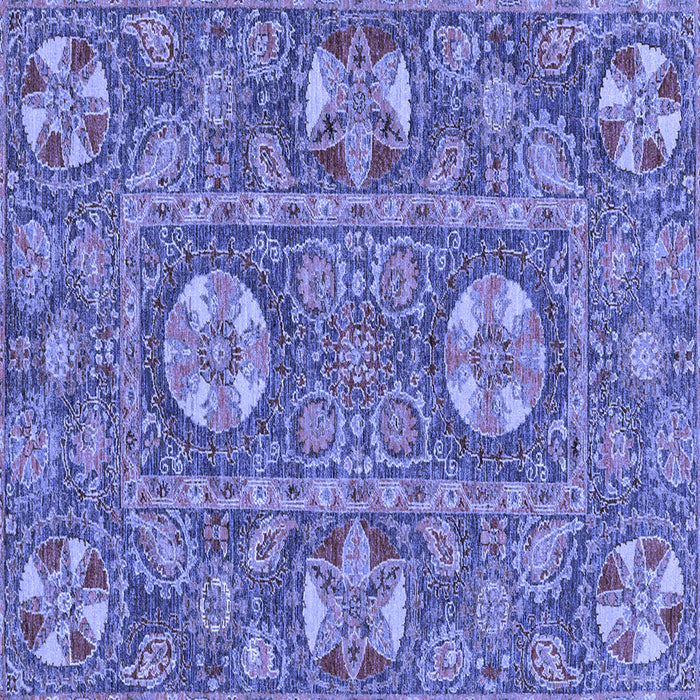 Square Abstract Blue Modern Rug, abs2860blu
