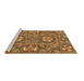 Sideview of Machine Washable Abstract Brown Modern Rug, wshabs2860brn