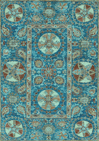 Abstract Light Blue Modern Rug, abs2860lblu