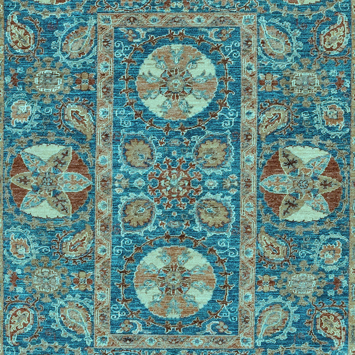 Abstract Light Blue Modern Rug, abs2860lblu