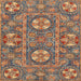 Square Machine Washable Abstract Chestnut Brown Rug, wshabs2860