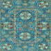 Square Abstract Light Blue Modern Rug, abs2860lblu