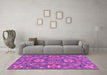 Machine Washable Abstract Purple Modern Area Rugs in a Living Room, wshabs2860pur