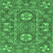 Square Abstract Emerald Green Modern Rug, abs2860emgrn