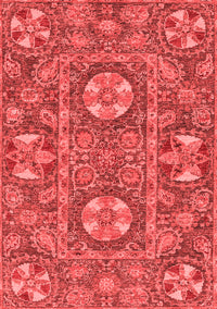 Abstract Red Modern Rug, abs2860red