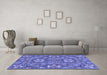 Machine Washable Abstract Blue Modern Rug in a Living Room, wshabs2860blu