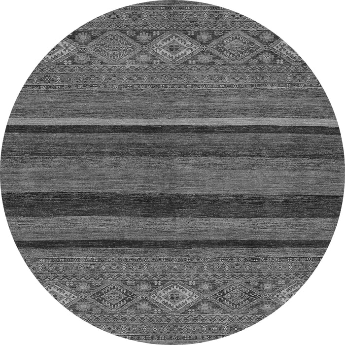 Round Abstract Gray Modern Rug, abs2861gry