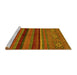 Sideview of Machine Washable Abstract Yellow Modern Rug, wshabs2861yw