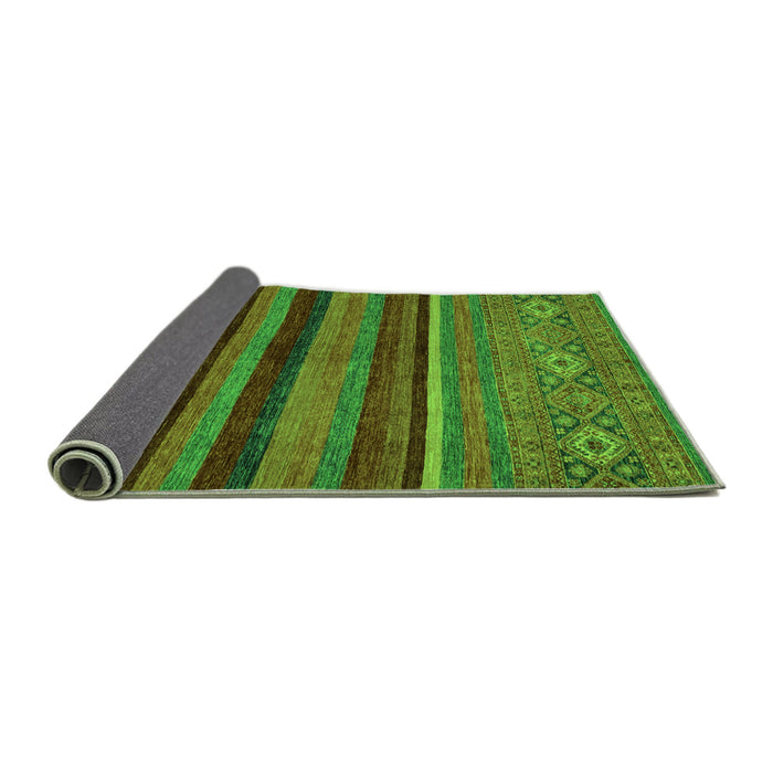 Sideview of Abstract Green Modern Rug, abs2861grn