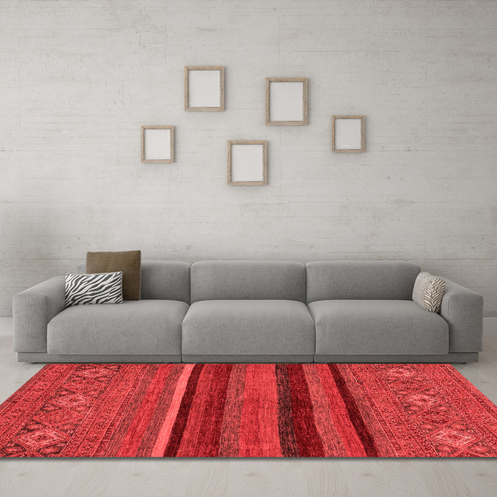Modern Red Washable Rugs