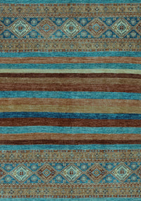 Abstract Light Blue Modern Rug, abs2861lblu