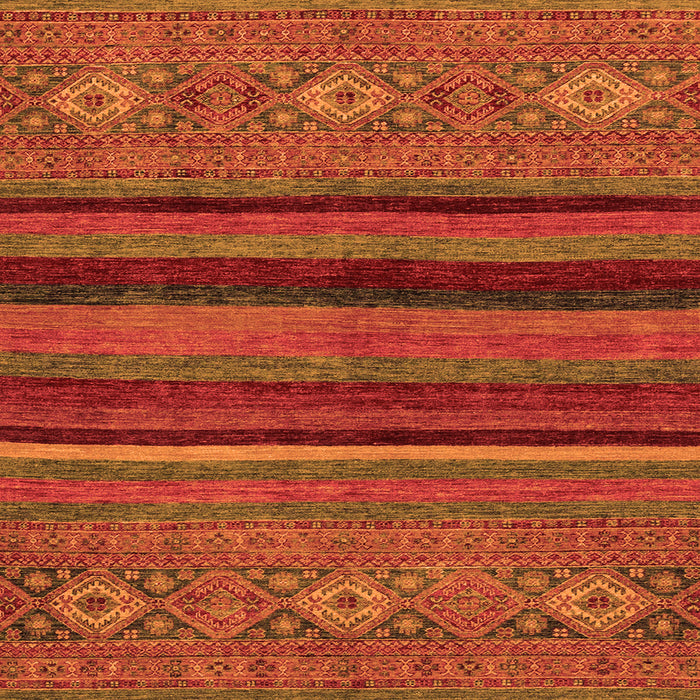 Square Abstract Orange Modern Rug, abs2861org