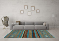 Machine Washable Abstract Light Blue Modern Rug, wshabs2861lblu