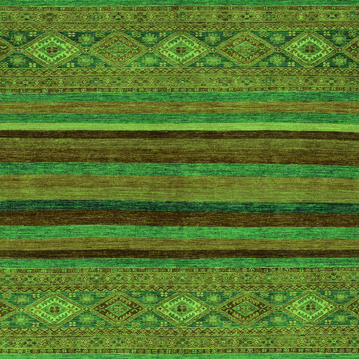 Square Abstract Green Modern Rug, abs2861grn