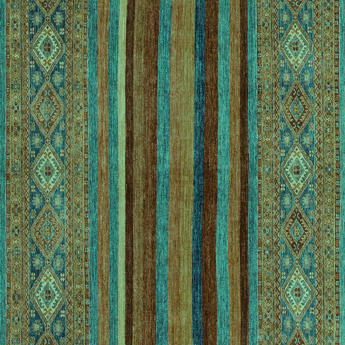 Square Abstract Turquoise Modern Rug, abs2861turq