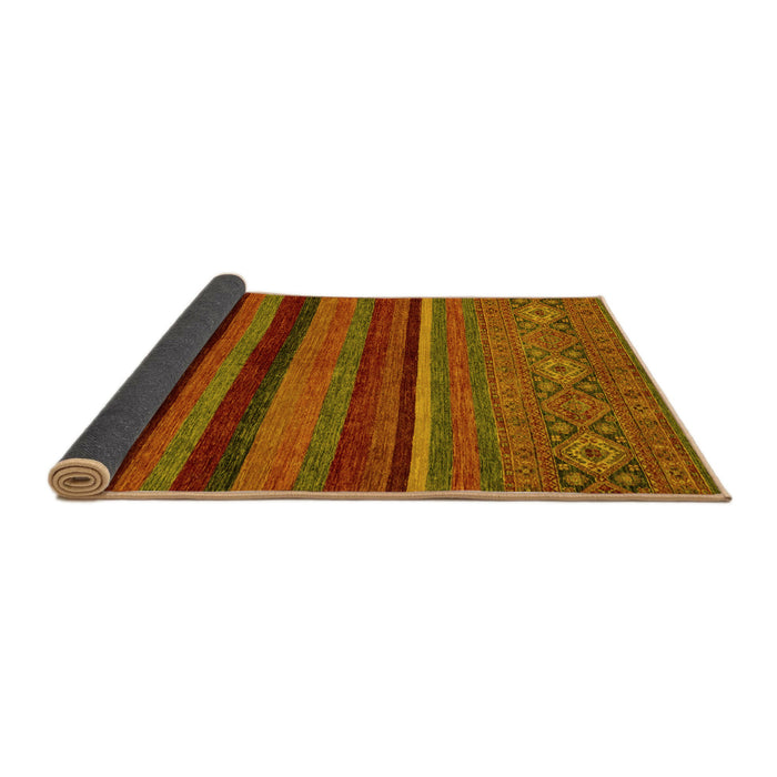 Sideview of Abstract Yellow Modern Rug, abs2861yw