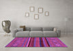 Machine Washable Abstract Purple Modern Area Rugs in a Living Room, wshabs2861pur