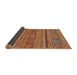 Sideview of Abstract Red Modern Rug, abs2862