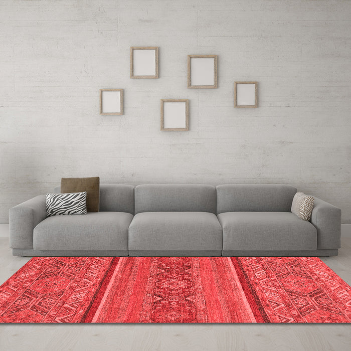 Modern Red Washable Rugs