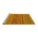 Sideview of Machine Washable Abstract Yellow Modern Rug, wshabs2862yw