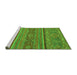 Sideview of Machine Washable Abstract Green Modern Area Rugs, wshabs2862grn