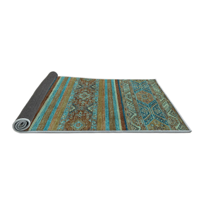 Sideview of Abstract Light Blue Modern Rug, abs2862lblu