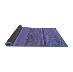Sideview of Abstract Blue Modern Rug, abs2862blu