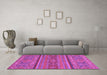 Machine Washable Abstract Purple Modern Area Rugs in a Living Room, wshabs2862pur