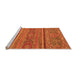 Sideview of Machine Washable Abstract Orange Modern Area Rugs, wshabs2862org