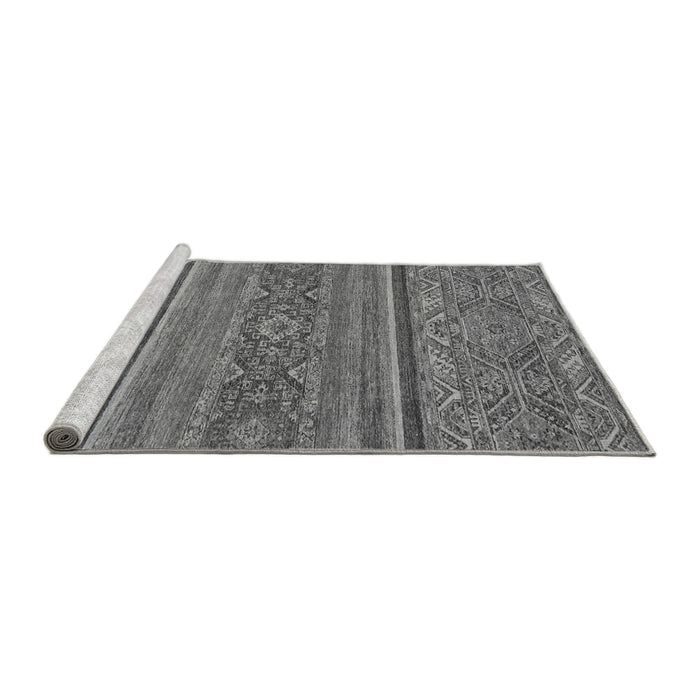 Sideview of Machine Washable Abstract Gray Modern Rug, wshabs2862gry