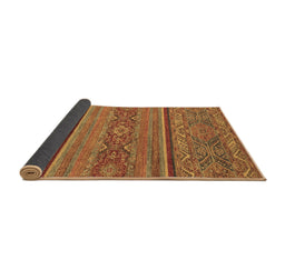 Sideview of Abstract Brown Modern Rug, abs2862brn