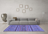 Machine Washable Abstract Blue Modern Rug, wshabs2862blu